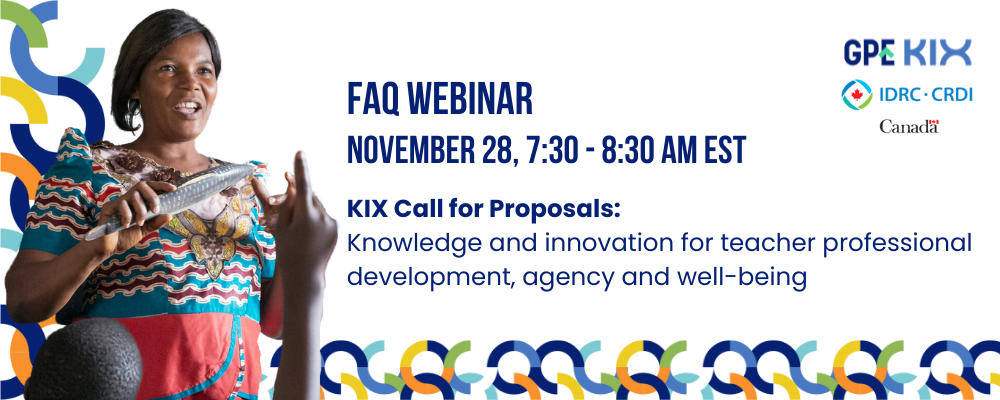 KIX Call for Proposals: Knowledge and innovation for supporting teacher professional development, agency and well-being