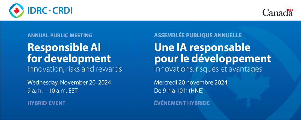 IDRC’s Annual Public Meeting, Responsible AI for development